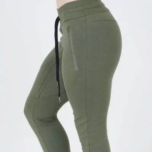 NWT ROKWOLF PIMA COTTON/SPANDEX LOUNGE JOGGER BURNT OLIVE PANTS MSRP $89 SIZE XS